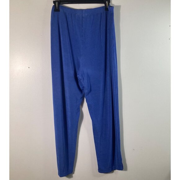 Womens Travelers by Chicos Pants Blue L Slinky Feel Acetate Spandex - Picture 2 of 9